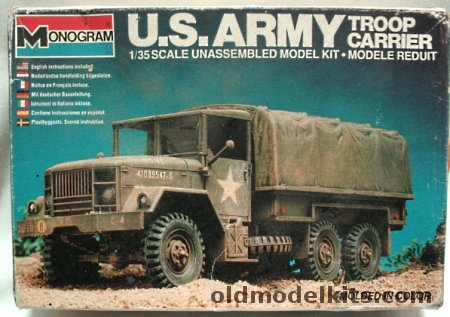 Monogram 1/35 M-34 6x6 2-1/2 Ton Cargo Truck Troop Carrier, 6400 plastic model kit